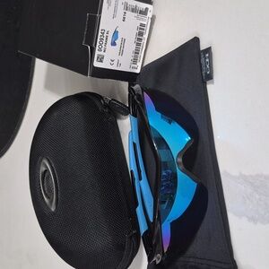 Oakley Black and Blue Sunglasses with Case